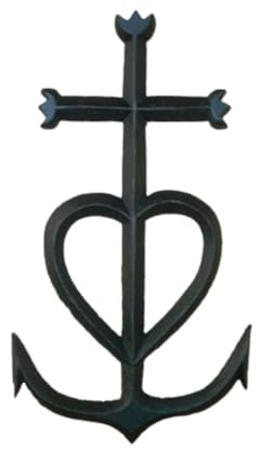 AMBIANCE SUD - Camargue-Kreuz aus Gusseisen, schwarz, 40 cm