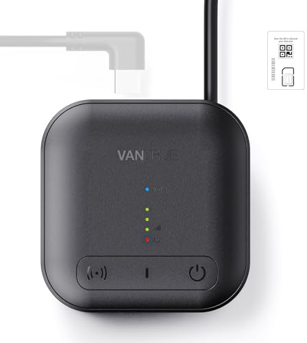 VANTRUE LTE-Modul mit SIM Karte für E1Pro, N4ProS, N5S, S1ProMax Dashcam mit Fernvorschau in Echtzeit, Geofencing und Alarm, Vorfallbenachrichtigung, Fahrzeugstandortverfolgung, Fernaktivierung