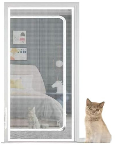 Katzengitter For Die Tür, Katzennetz For Den Balkon, Fliegengitter For Haustiere, Verhindert Das Weglaufen Von Katzen, Katzengitter For Die Tür For Wohnzimmer, Schlafzimmer, Küche – Geeignet For Türgr
