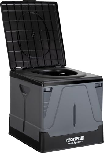Stagecaptain Quixie-3436 Toilette da campeggio pieghevole, portatile per viaggio, festival & outdoor, compatta, igienica, portata fino a 150 kg, facile da trasportare e usare ovunque.