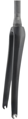 Starre Fahrradgabel, Carbonfaser-Vorderradgabel, 700C, Rennradgabel, 28,6 mm, 1-1/8 Zoll gerades Rohr, 1-1/2 Zoll konisches Rohr, C-Bremse, Hartgabel, Schnellspanner, 9 x 100 mm QR (Mattschwarz,