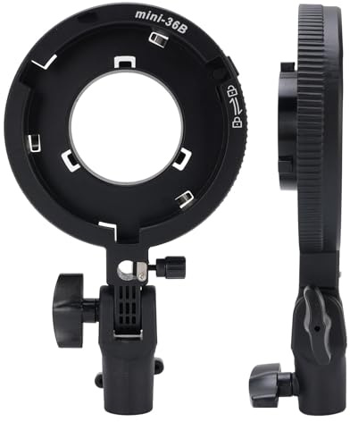 Yanmis Adattatore per Montaggio Flash della Fotocamera, per Bowens Mini a Standard per il Supporto per Staffa Flash Bowens per Ombrello di Bellezza Softbox con Interfaccia Universale