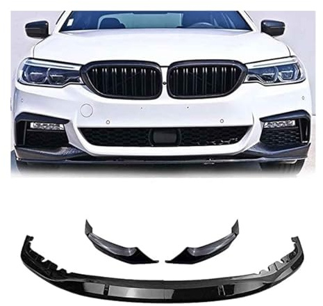 Auto Frontlippe Frontspoiler Für BMW G30 M Tech 2017–2020 Frontstoßstange Lippe Kinnspoiler Kohlefaser-Look Frontdiffusor Diffusor Auto-Frontspoiler