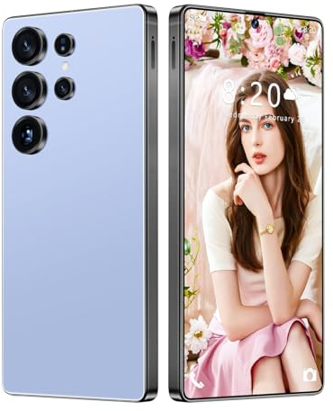 Smartphone S26 Ultra 5G/4G Android 14 Sbloccato, 16GB 1TB, Schermo HD Da 7,3'', Fotocamera Da 72MP 108MP, Telefono Cellulare Dual SIM Gratuito, Telefoni Cellulari Con Penna Integrata,Dark Blue-7.3 In