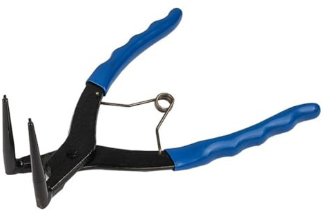 MoSundi 90 Degree Bent Tip Internal Circlip Pliers Long Reach Snap Ring Tool with Semi-Circular Ergonomic Grip for Precise Circlip Removal in Tight Spaces, Blue-Black