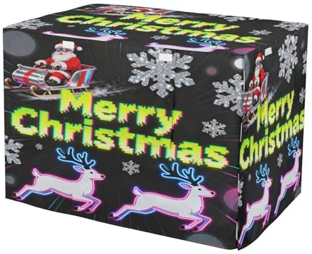 KLL God jul Y2K svart låda skydd för hundar valp kennel skydd hundlåda skydd 122 cm