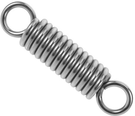 NOLITOY Muelle para Columpios de 6Mm X 150Mm de Acero Inoxidable 304 Resorte Extensible Antichoque con Gancho Giratorio para Hamacas y Sillas Colgantes Uso Interior y Exterior