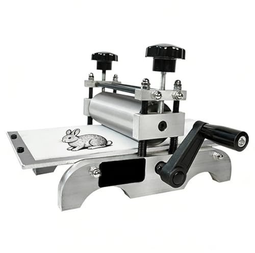 WDDBFL Macchina a Strofinio per Incisione Pressa per Incisione Manuale a Rullo Piastra d’Acciaio Spessa per Embossing a Rullo Fluido e Realizzazione di Opere su Piastra a Rilievo e Intaglio