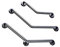 Barre d'appui coudée 135° Inox 400x400mm - 3 points de fixations