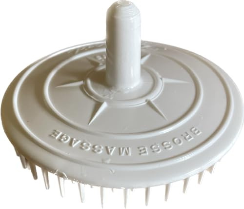 Massagebürste Massageboy Haarbürste Bürste 8 cm Durchmesser Made in Germany, Farbe:weiss