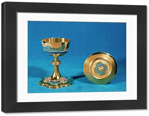 Media Storehouse Vermeil Chalice with Paten Framed Print, Barcelona 1913 - Modern Frame 22x18 (58x48cm) (14353814)