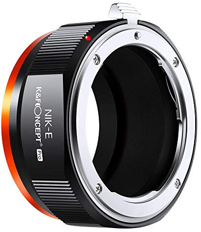 K&F CONCEPT Updated Nik to Sony E Adapter, Manual Lens Mount Adapter Compatible with Nikon Nikkor AI/F Mount Lens and Compatible with Sony A6000 A6400 A7II A5100 A7 A7RIII