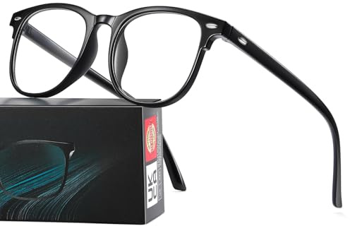 Okany Blue Light Blocking Glasses for Women Men Woman Black Computer Screen Filter Gaming Glasses Womens Mens 99.9% Blue Light Blocker Round Fashion Eye Glasses