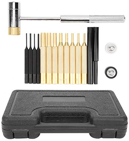 Locher-Set - 17-teiliges Locher-Set Spannstift Doppel-Hammer Messing Edelstahl Wartungswerkzeug