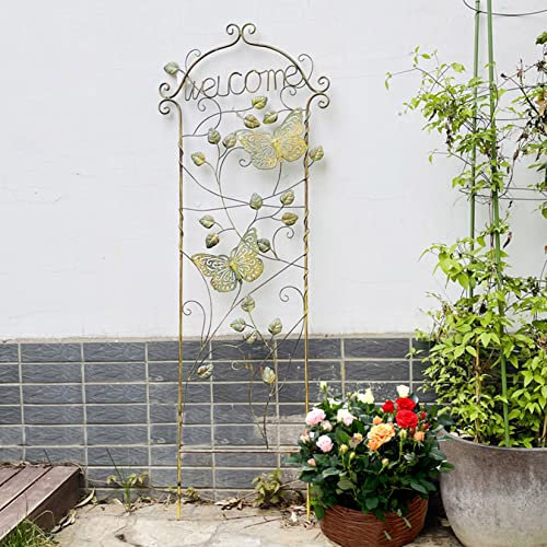 ZYFA Rankhilfe aus Metall Rankgitter Rankhilfe Garten Kletterhilfe Spalier Beetzaun Beeteinfassung für Kletterpflanzen und Rosen