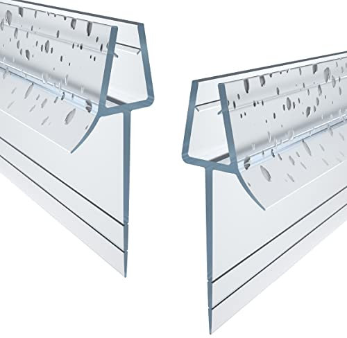 WITEN&NOCK Joint de douche - 2 x 50 cm pour 5 mm et 6 mm - Avec lèvre extra longue - Joint de porte de douche pour porte en verre - Joint de rechange imperméable