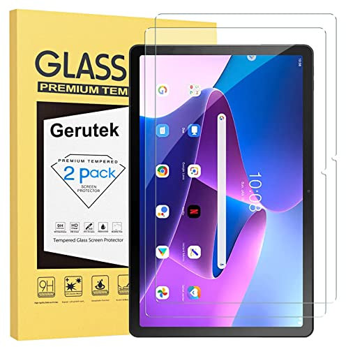 Gerutek [2 Piezas Protector Pantalla para Lenovo Tab M10 Plus 3rd Gen 10,61 Pulgadas 2022, (TB-125F/128F), 9H, Ultra Transparente, Antiarañazos, 2K Cristal Templado para Lenovo Tab M10 Plus (3rd Gen)