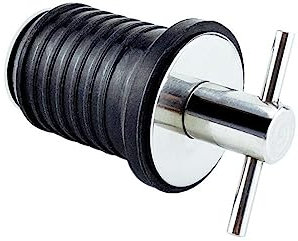 Marine Ablassschraube, Lenzstopfen Wasserabfluss für Boot,304 Edelstahlgriff Ablassschraube T-Griff Boot 1 Zoll Loch Ablassstopfen Ablassschraube Universal Bootsablauflöcher für Kajak Kanu Boot,25mm