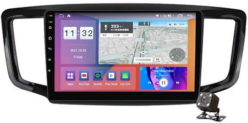 PLOKM Doble DIN Android 12 Autoradio Car Stereo Head Unit para Odyssey 2015-2019 Soporte WiFi Bluetooth FM USB DSP RDS Dab+ Radio Compatible con Carplay inalámbrico y Android Auto con Cable.