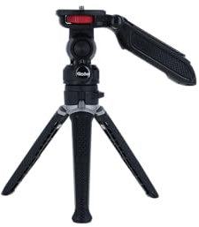 Rollei Creator Grip Mini trépied Flexible 3 en 1 pour des Prises de Vue de qualité supérieure avec tête rotative à 360°, Support pour Appareil Photo Compact et Support pour Smartphone