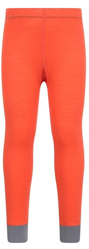 Mountain Warehouse Merino Kids Baselayer Pants Orange Teen Size 13 Years
