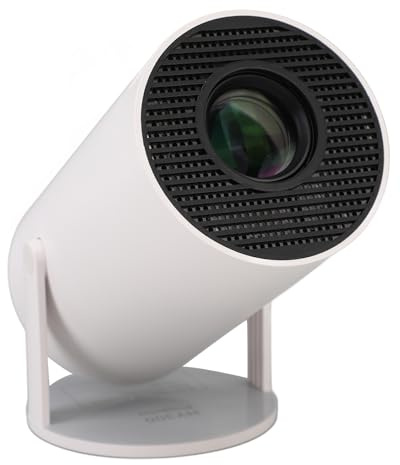 Mini Proyector, Proyector Inteligente 300 ANSI HD 4K, Proyector de Películas LED Portátil con 1GB+8GB ROM, WiFi 2.4/5G, Bluetooth 5.2, Rotación de 270°, para Windows/iOS/Android
