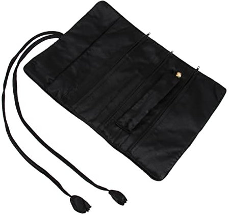 PACKOVE Bestickte Schmuckrolle aus Satin Seide mit Bindeband für Reisen
