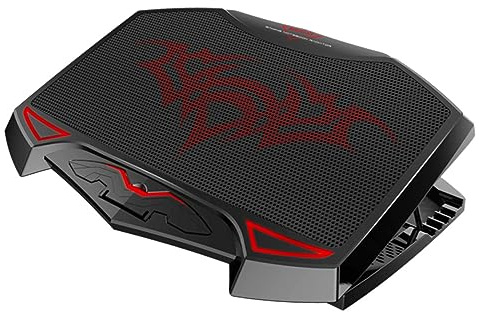 Veemoon 220v Laptop Cooling Pad Regolabile Con Ventole Silenziose e Due Porte Usb Ergonomico Per Notebook Base Raffreddamento Nero