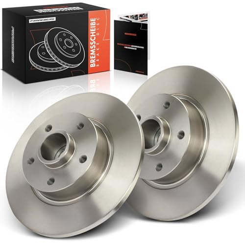 Frankberg Bremsscheibensatz inkl. 2x Bremsscheiben Hinten Voll Ø280mm Kompatibel mit Vivaro X82 Trafic III JG FG EG Replace# 95516956, 4422288