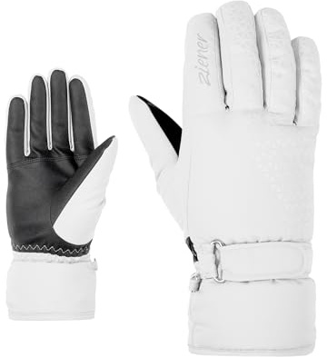 Ziener KISAR - Guanti da sci da donna, impermeabili, senza PFC, 6,5