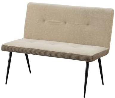 HTI living 2-Sitzer Bank Taupe Joschka Sitzbank Küchenbank