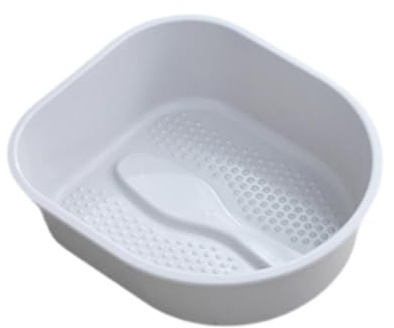 Milageto Fußbadewanne, Fußbecken, leichte Fußbadewanne, Fußbadewanne zum Einweichen der Füße, Männer, trockene, rissige Füße, Erwachsene, Frauen, Grau