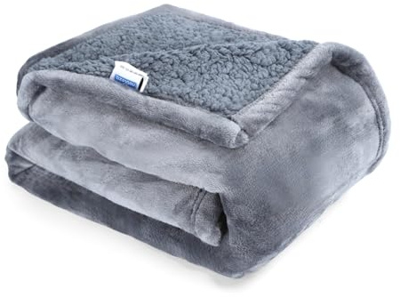 Nobleza 2 Stück wasserdichte Hundedecke, XXL 203 x 152cm Flauschig und Weich Outdoor Hundedecke, Katzendecke für Katzen, Maschinenwaschbar, Beidseitiger Sofabezug-Schutz, Grau