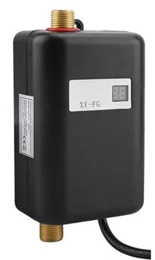 MEIVIYA Chauffe-Eau Électrique 3000W, Mini Système De Chauffe-Eau Instantané sans Réservoir, for Salle De Bains, Cuisine Et Ménage(Zwart)