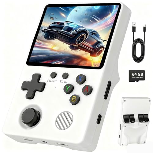 Retro Konsole Handheld mit über 20.000 Spielen – Tragbare 3,5 Zoll IPS Gaming Konsole, Linux System, Portable Spielkonsole für nostalgische Gamer, Familie & Freunde (G34)