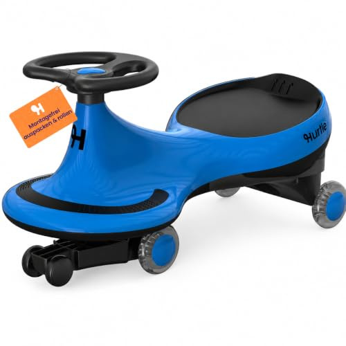 Hurtle Rutschauto Indoor Wiggle Drift Car für Kinder — fördert Motorik & Balance | Blau