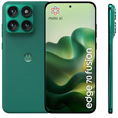 Motorola Edge 70 Fusion 8 256 5G, Pantone Sporting Green (Vert) | Triple capteur Sony Lytia, écran 6,78 pOLED, Snapdragon 7s Gen 3, 5200 mAH