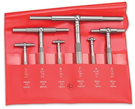 Starrett Telescoping Gage Set, Self-Centering with Two Arms - for Determining True Size of Holes, Slots, Recesses - 5/16 - 6 Range, 2-3/8 - 3-1/4 Handle Length - S579HZ