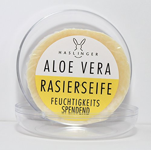 HASLINGER Aloe Vera Rasierseife in Aluhülle, 60 g