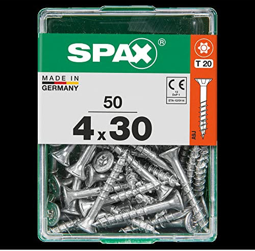 ABC SPAX T-Star Plus - Die Universalschraube | 4,0 x 30mm VE = 1000 Stück | Senkkopf, galv. verzinkt, gelb chromatiert