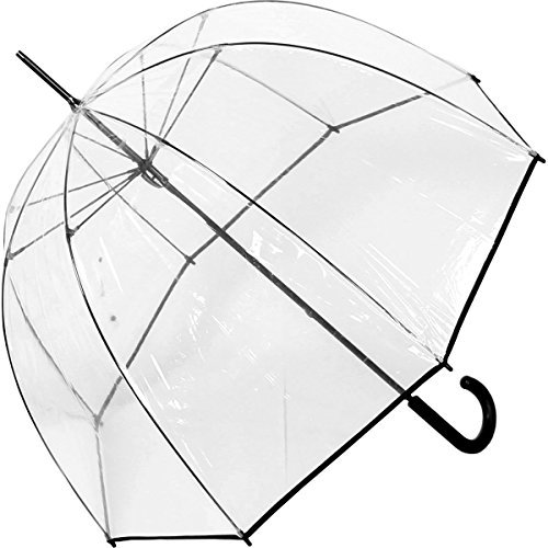 Parapluie-cloche de qualité supérieure - Transparent - Avec bordure noire