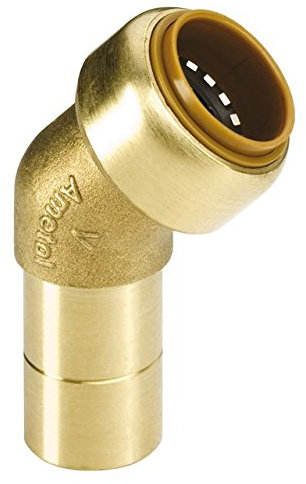 Kupfer Steckfitting Tectite Bogen 45° 35 mm Innen/Außen lösbar