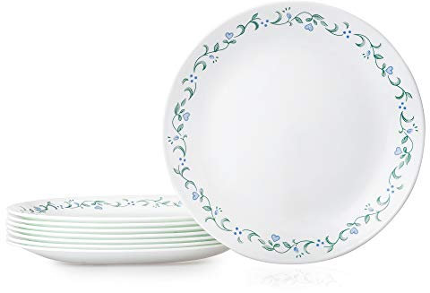 Corelle Vitrelle 8-Piece Dinner Plates Set, Triple Layer Glass and Chip Resistant, Lightweight Round, Country Cottage