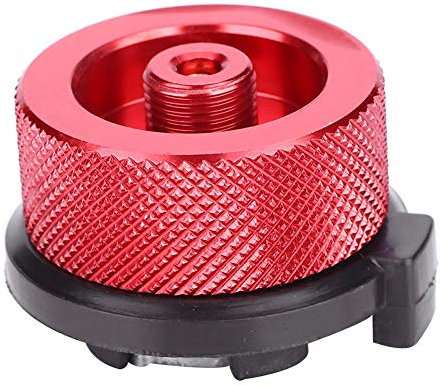 Dwawoo Camping Gaskartusche Adapter, Rot, Tragbarer Schraubventil Konverter für Butan-Kanister, Sicherheitsautomatik, Outdoor Aktivitäten