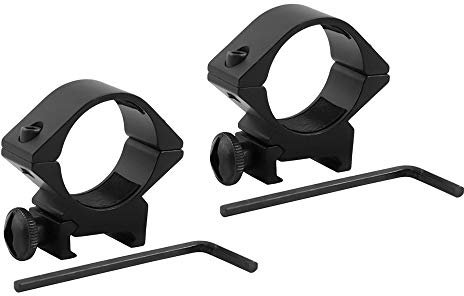 MEROURII 2Pcs Anneaux de Lunette à Profil Bas, 30 mm Profil Bas Adaptateur d'Anneaux de Montage de Lunette pour Rail Picatinny Weaver