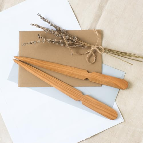 HOFMEISTER® - Abrecartas de madera de cerezo barnizada, 24,5 cm, ideal para regalo