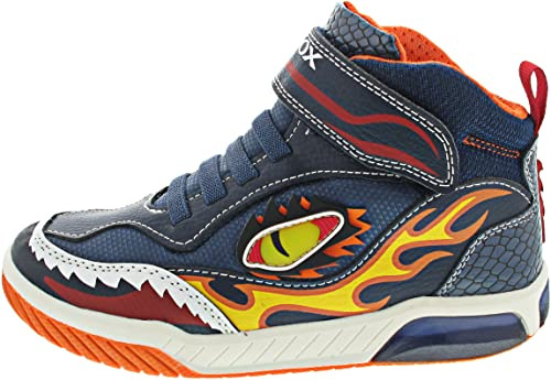Geox J INEK BOY A Scarpe da Ginnastica, Bambino, Blu, 28 EU