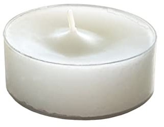 wiedemann kerzen Maxi Teelichter Weiß in Klarsichthülle 8 Stunden, 21 x Ø 56 mm, 12 Stück