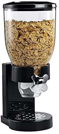 ＣＨＡＭＥＥＮ Müslispender Kunststoff Einkopf Aufrecht Cornflakes Spender Cerealienspender Geeignet Für Getreide Haferflocken Schwarz