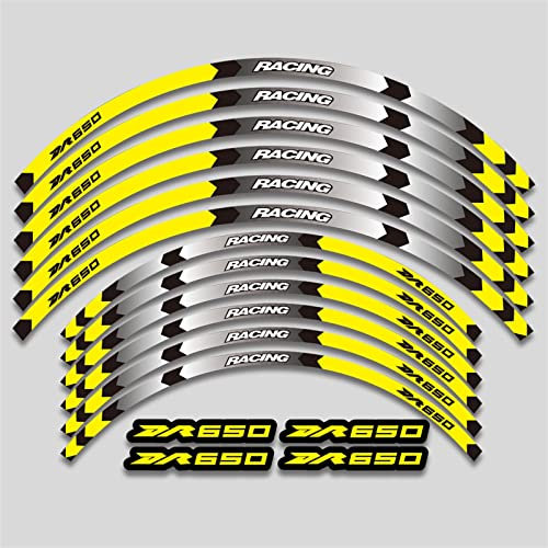 ROANNY Felgenband Motorrad Rad Aufkleber Felge Reflektierende Aufkleber Logo Zubehör Für Suzuki DR650 S DR 650 Dr650 SE (Color : 5)